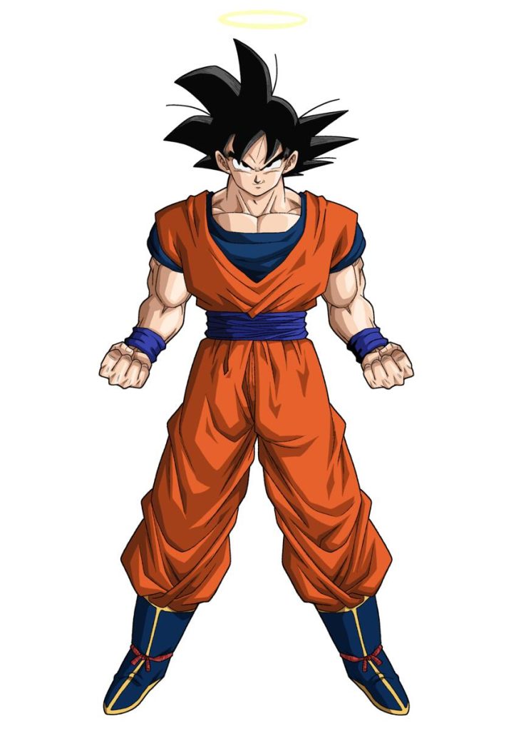 A still image of the animated Dragon Ball character, Goku.