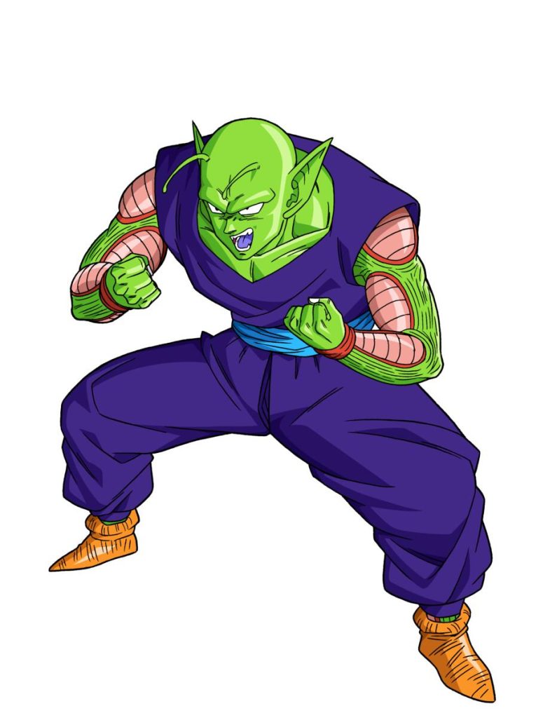 A still image of the animated Dragon Ball character, Piccolo.