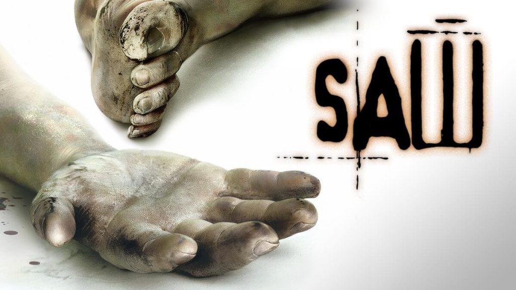 Title art for the original Saw movie.