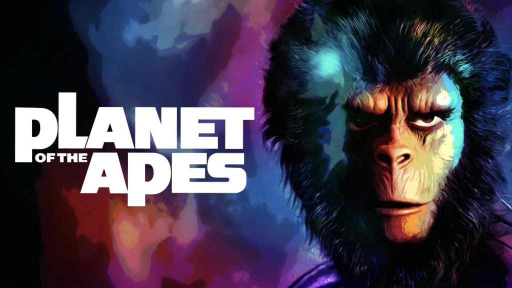 Title art for the original Planet of the Apes movie.