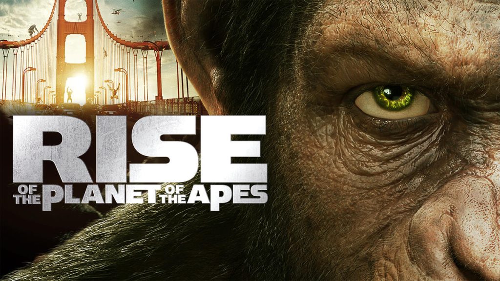 Title art for the Planet of the Apes franchise reboot movie, Rise of the Planet of the Apes.