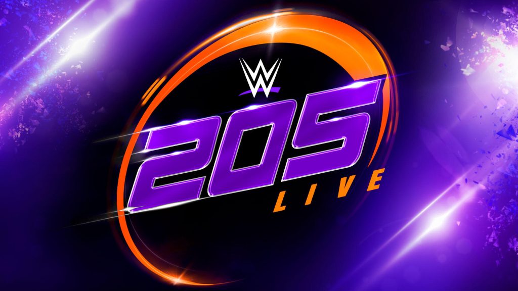 Title art for the wrestling show, WWE 205 Live.