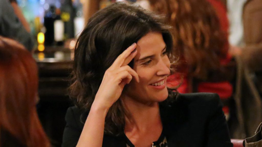 A still image of Cobie Smulders as Robin Scherbatsky on the hit sitcom, How I Met Your Mother.