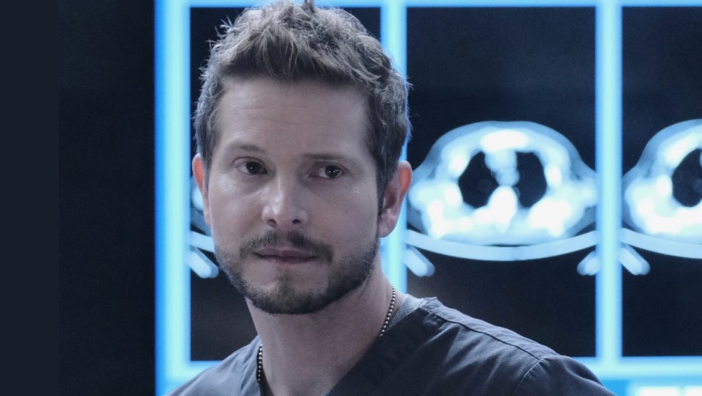A still image of Matt Czuchry as Conrad Hawkins in the TV medical drama, The Resident.