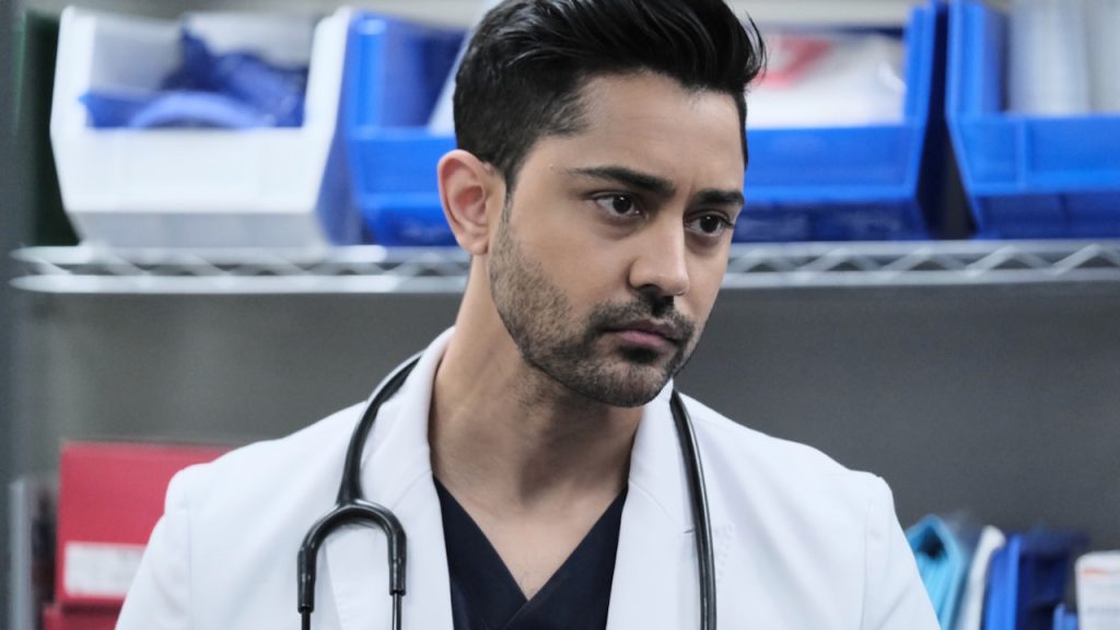 A still image of Manish Dayal as Devon Pravesh in the TV medical drama, The Resident.