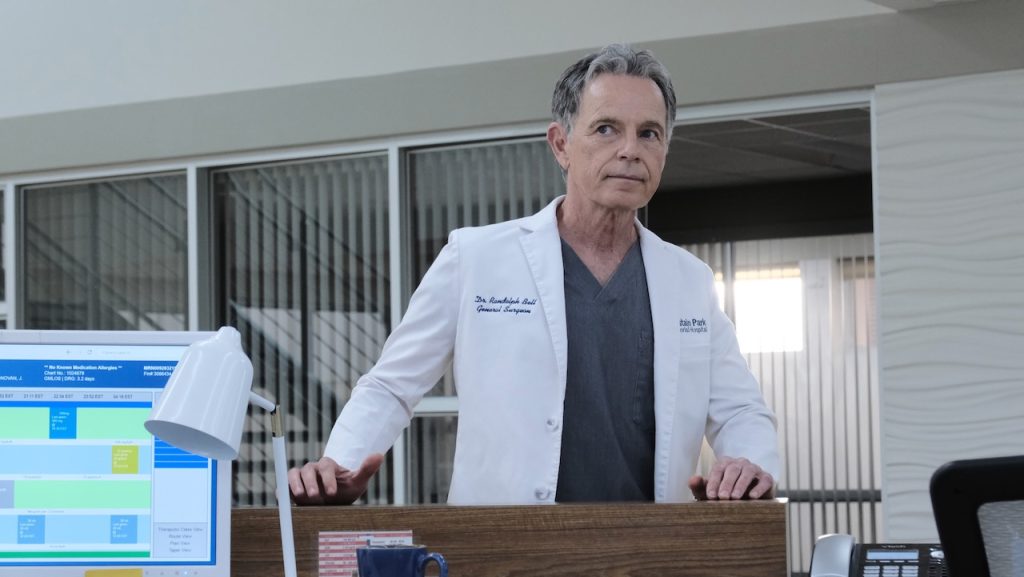 A still image of Bruce Greenwood as Randolph Bell in the TV medical drama, The Resident.