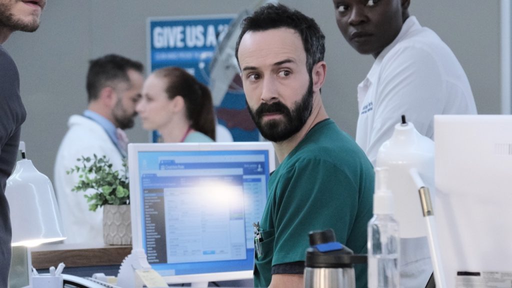 A still image of Tasso Feldman as Irving Feldman in the TV medical drama, The Resident.