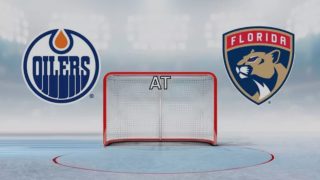 A graphic image promoting the Stanley Cup Finals between the Edmonton Oilers and Florida Panthers.