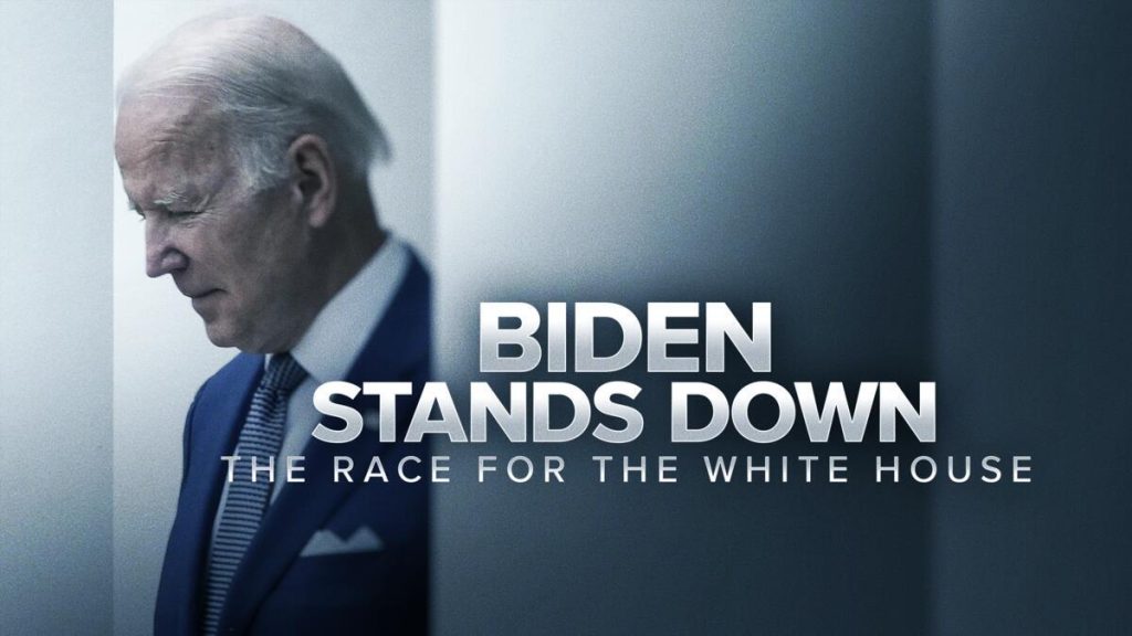 Title art for the ABC News Special, Biden Stands Down: The Race for the White House.