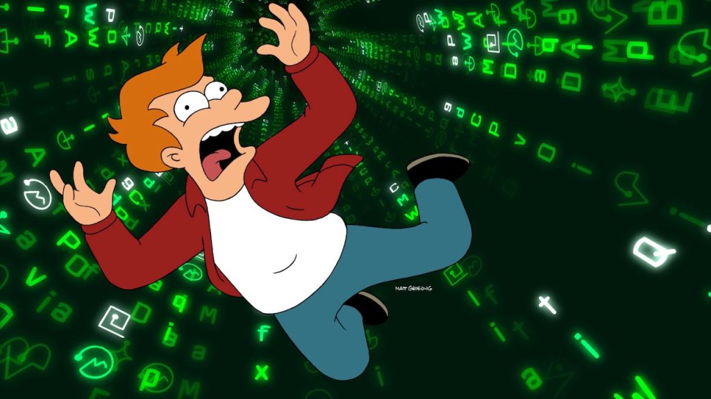 A still image of Philip Fry in the Hulu animated series, Futurama.