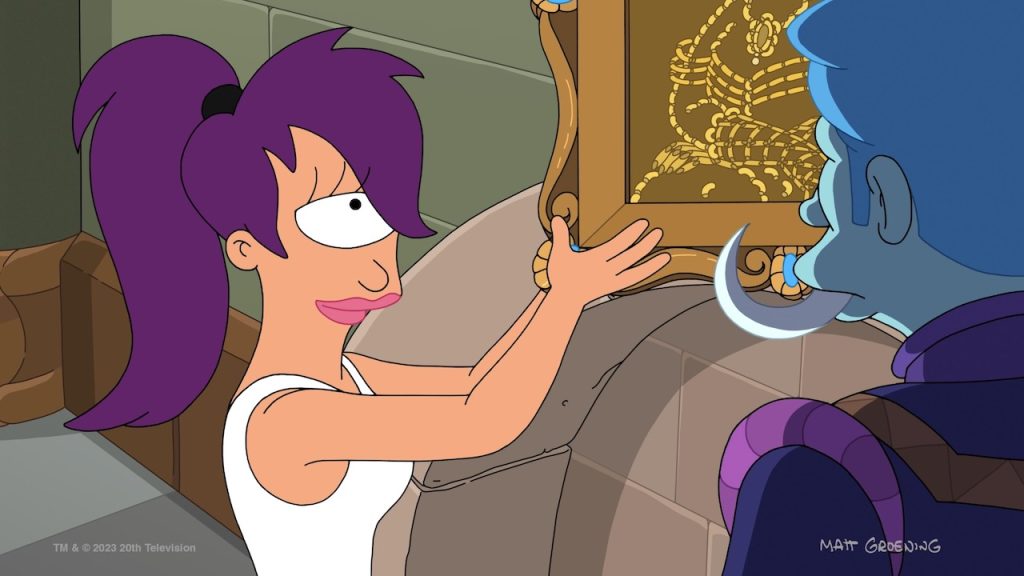 A still image of Turanga Leela in the Hulu animated series, Futurama.