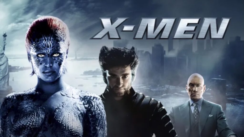 Title art for the Marvel movie, X-Men.