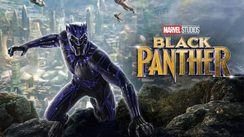 Title art for the Marvel movie, Black Panther.