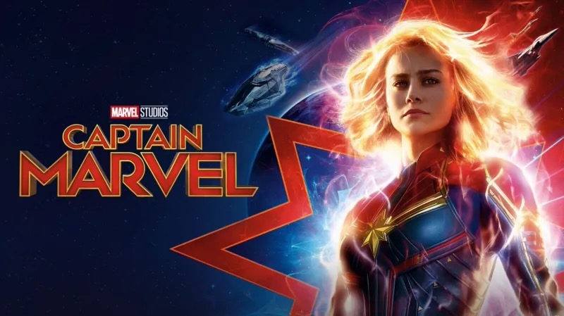 Title art for the Marvel movie, Captain Marvel.