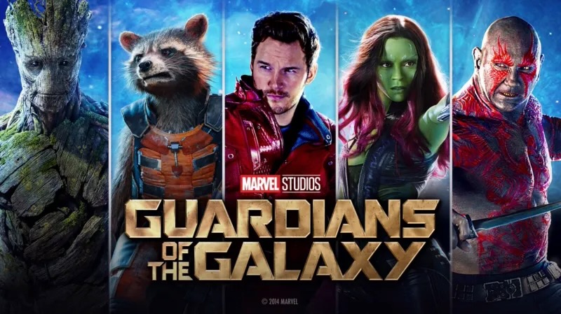 Title art for the Marvel movie, Guardians of the Galaxy.