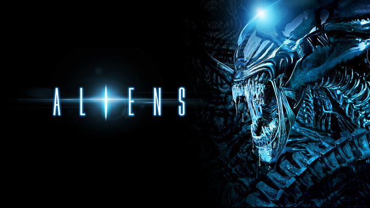 Title art for the second movie in the Alien franchise, Aliens.