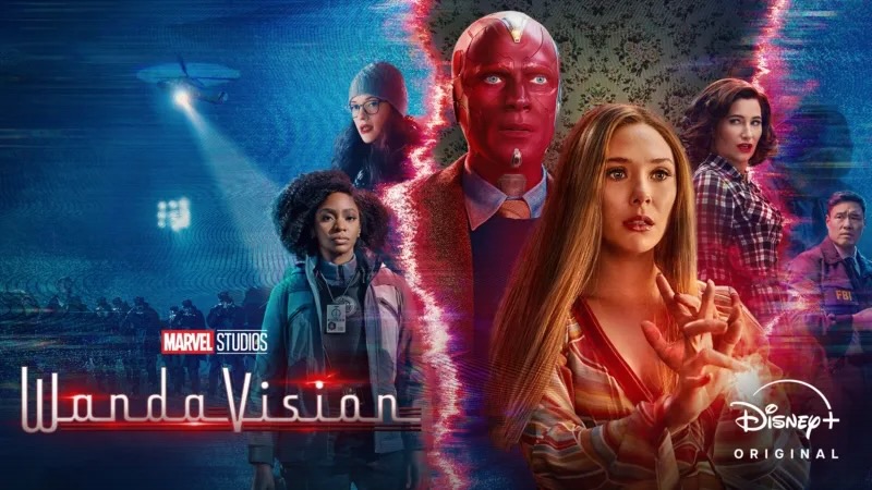 Title art for the Marvel series, Wandavision.