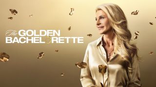 Title art for The Golden Bachelorette featuring Joan Vassos.