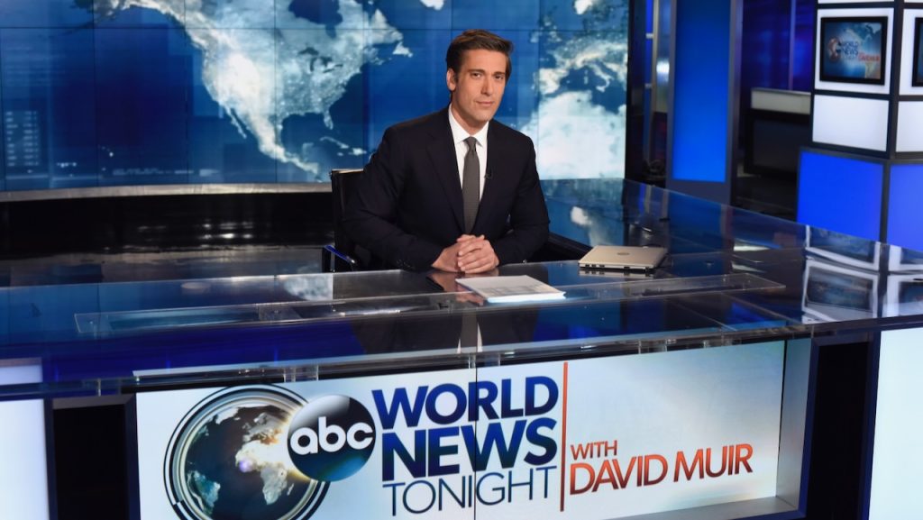 Title art for the ABC News Live program, World News Tonight with David Muir.