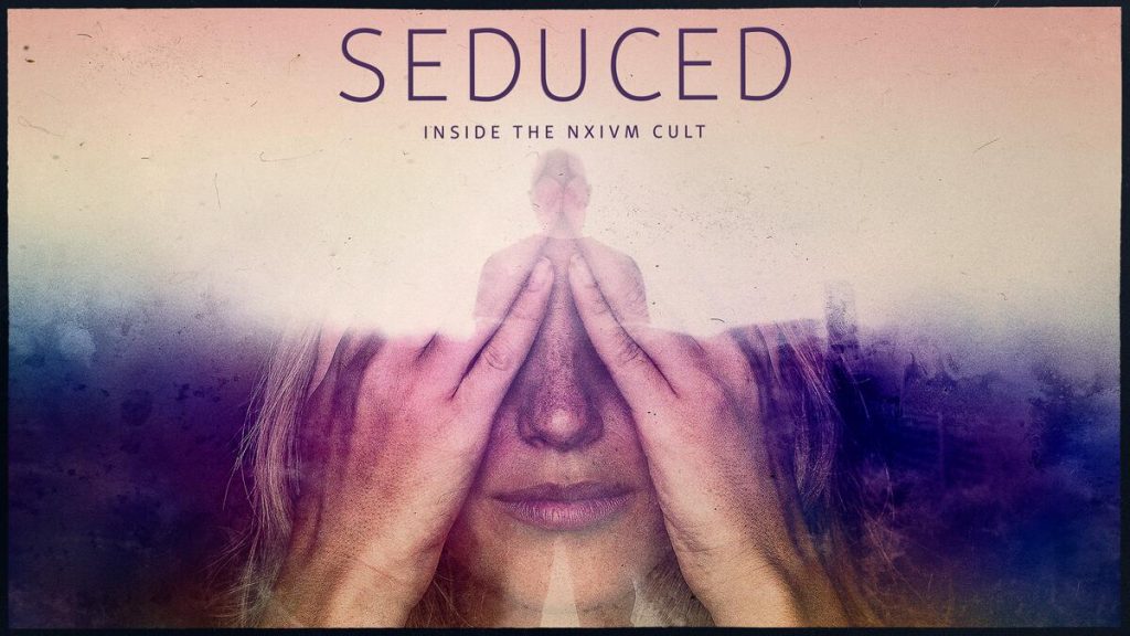 Title art for the cult documentary, Seduced: My Life in the NXIVM Cult.