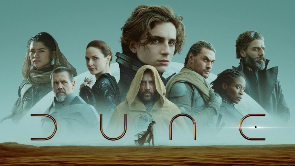 Title art for the movie Dune, streaming on Max.