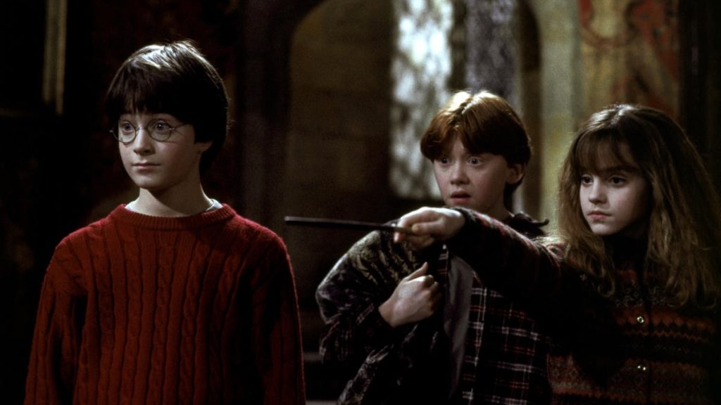 A still image from the movie Harry Potter and the Sorcerer's Stone on Max.