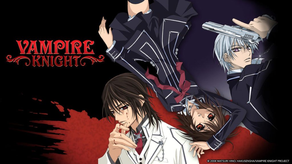 Title art for the anime series, Vampire Knight.