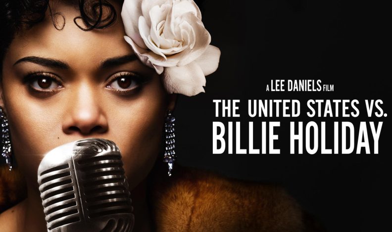 Title art for The United States of Billie Holiday movie on Hulu.