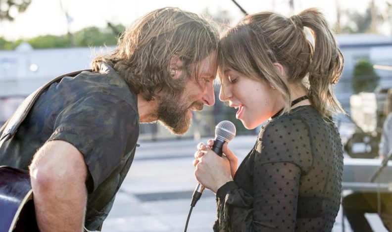A still image from the sad movie A Star is Born.