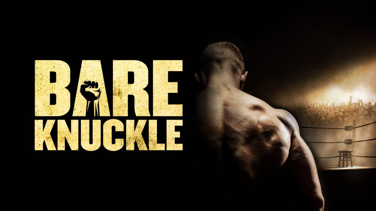 Title art for boxing movie Bare Knuckle