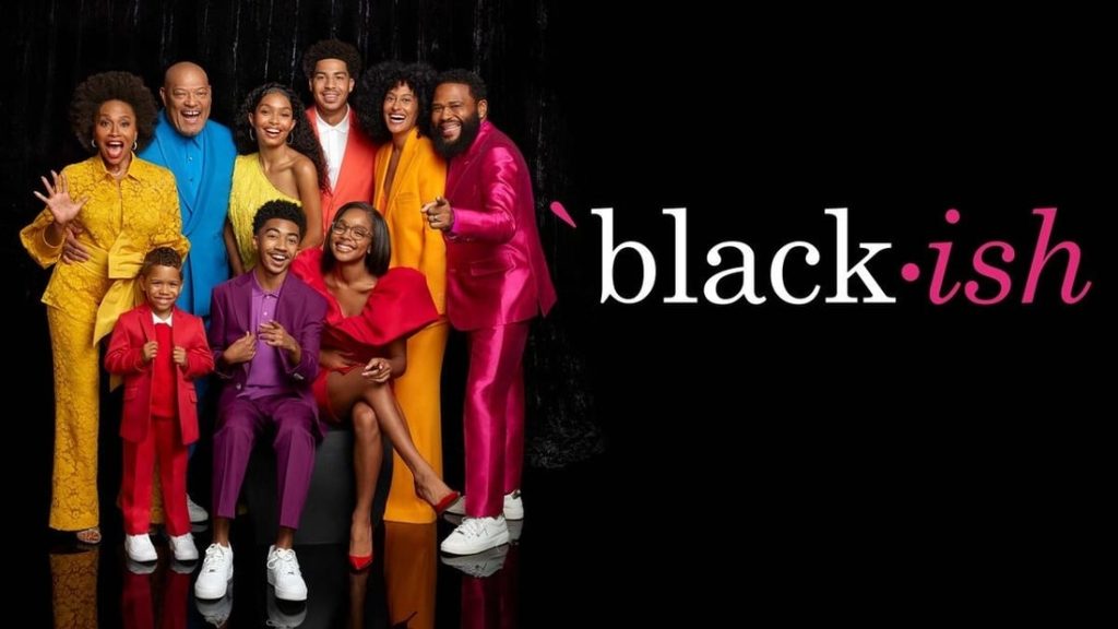 Title art for the TV show, Black-ish, created by Kenya Barris.