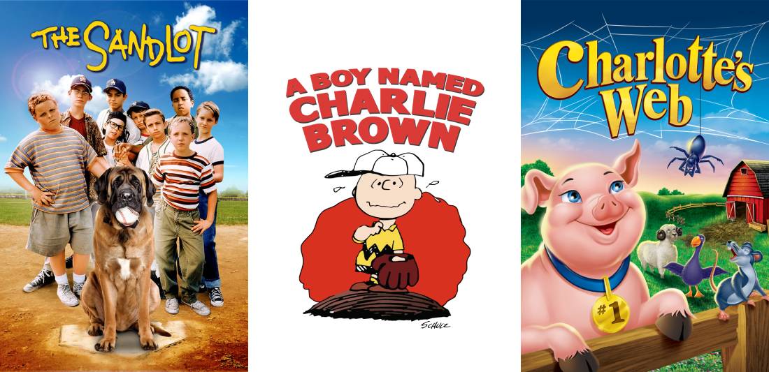 title art for classic kids movies on hulu