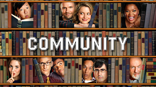 Title art for the feel-good TV sitcom, Community.