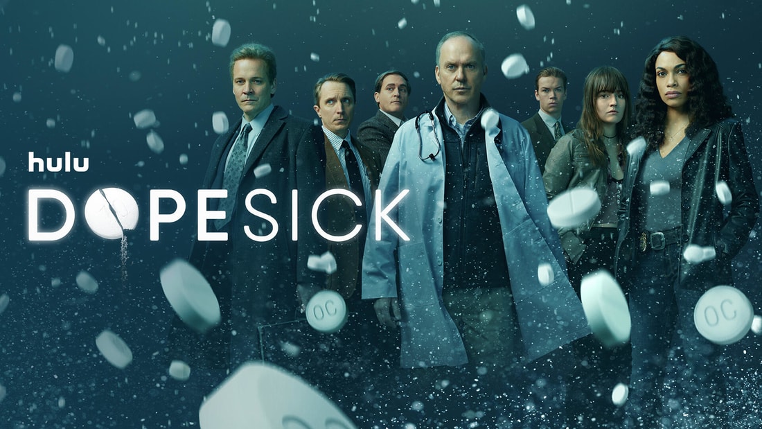 Title art for the TV series, Dopesick, based on the novel by Beth Macy.