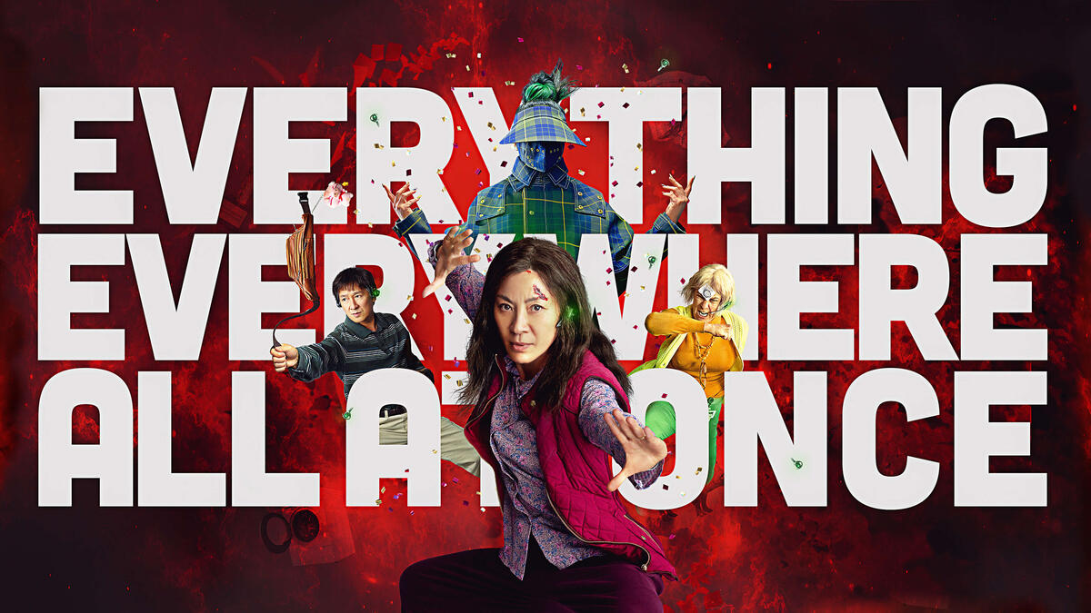 Title art for the OscarⓇ-nominated movie Everything Everywhere All At Once.