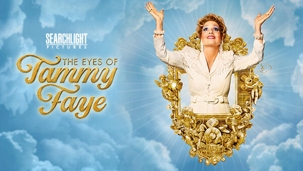 Title art for the OscarⓇ-winning movie The Eyes of Tammy Faye.