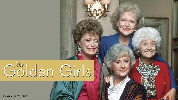 Title art for the sitcom about four best friends, The Golden Girls.