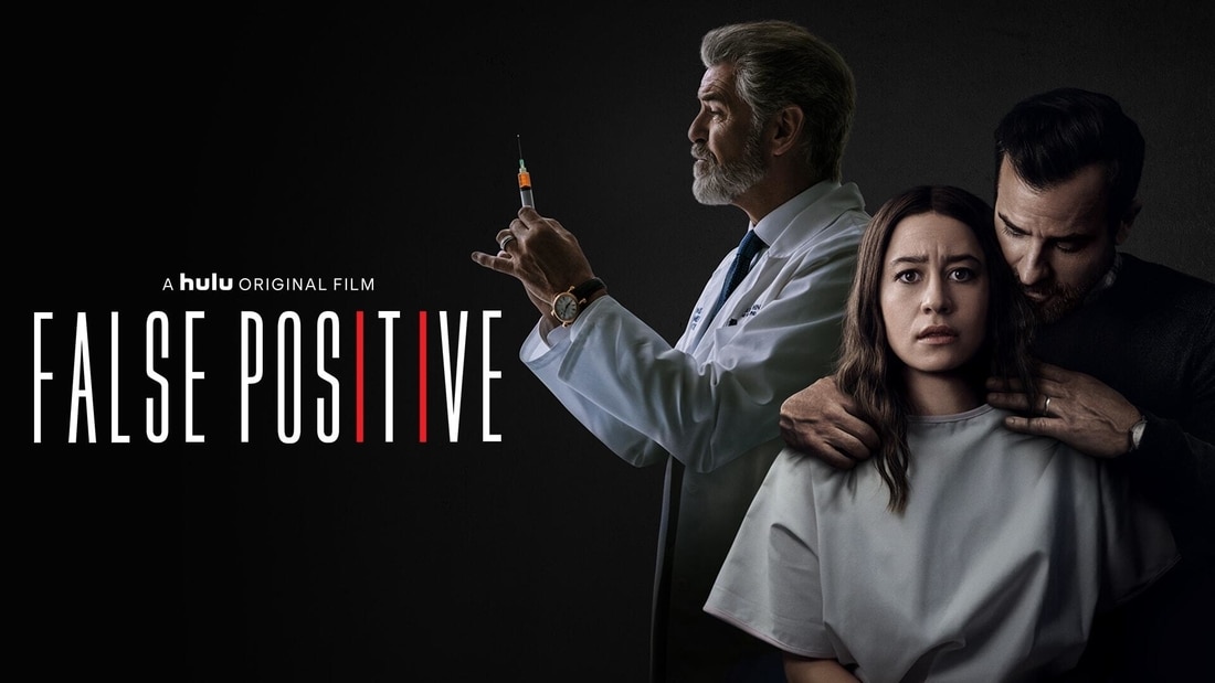 Título Arte para la película de terror False Positive en Hulu