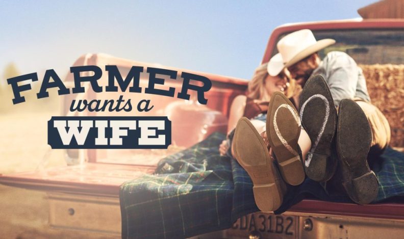 Title art for the dating show Farmer Wants a Wife.