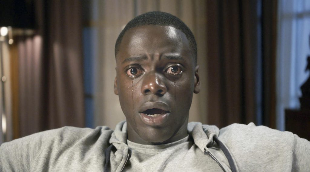 A still image from the horror movie Get Out.