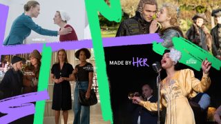 A graphic image celebrating women-made television.