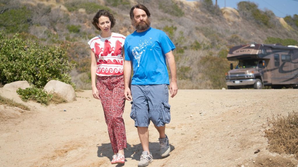 A still image for the dystopian comedy The Last Man on Earth. 