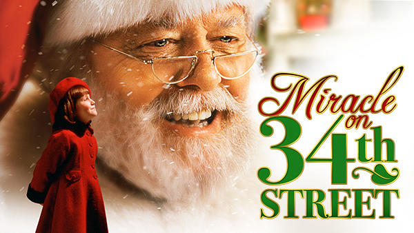 Title art for the classic Christmas movie, Miracle on 34th Street.