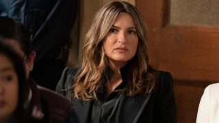 A still image of the character Olivia Benson from Law & Order: SVU.