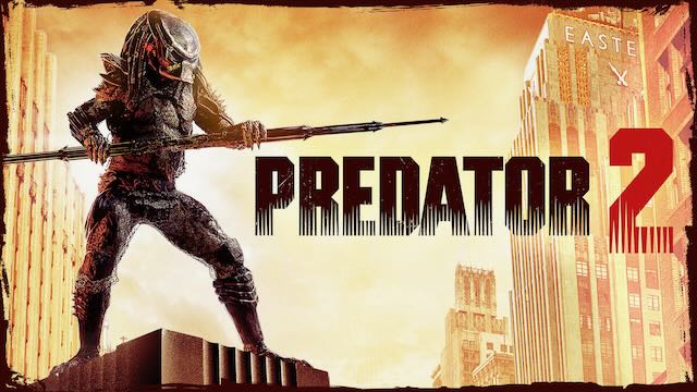 Arte-título para o filme de ficção científica Predator 2