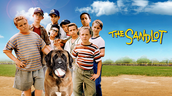 Title art for the classic baseball movie, The Sandlot.