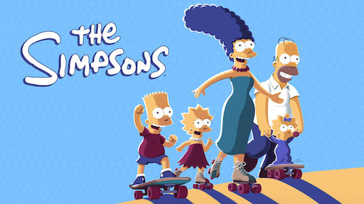 Title art for the animated comedy show The Simpsons