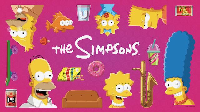 Title art for the animated comedy show The Simpsons