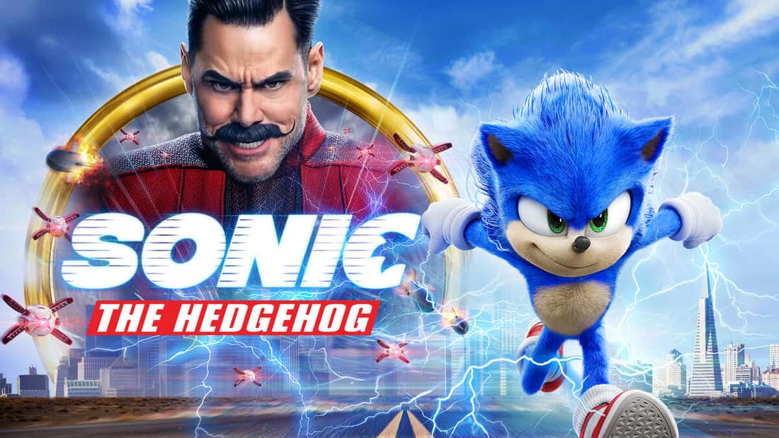 Title art for the kids movie Sonic the Hedgehog.