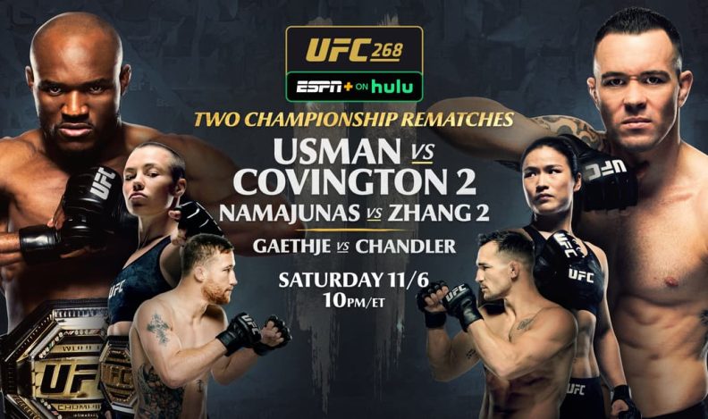 Title art for the UFC 268 Fight.